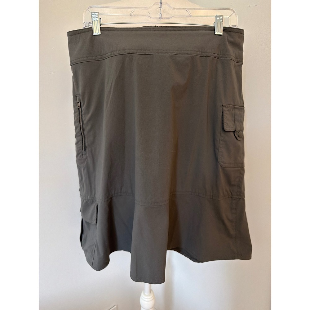 Royal Robbins Discovery Skirt Gray Cargo Hiking Outdoor Travel Women Size 8